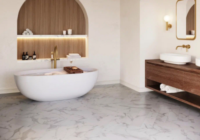 Кварцвиниловый Rigid / Риджид ламинат Invictus Maximus Click Herringbone / Максимус Клик Хэринбоун Pure Marble - Snowflake / Пьюр Марбл Сноуфлэйк